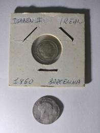 1 real y 2 reales isabel II 1852 y 1860.