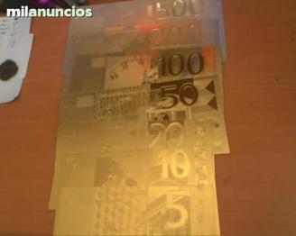 billetes baño de oro desde 15 euros