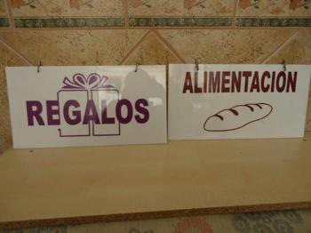 lote de 2 carteles de regalo y alimentac